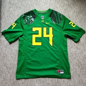 OREGON DUCKS NIKE FOOTBALL JERSEY GREEN #24 LARGE